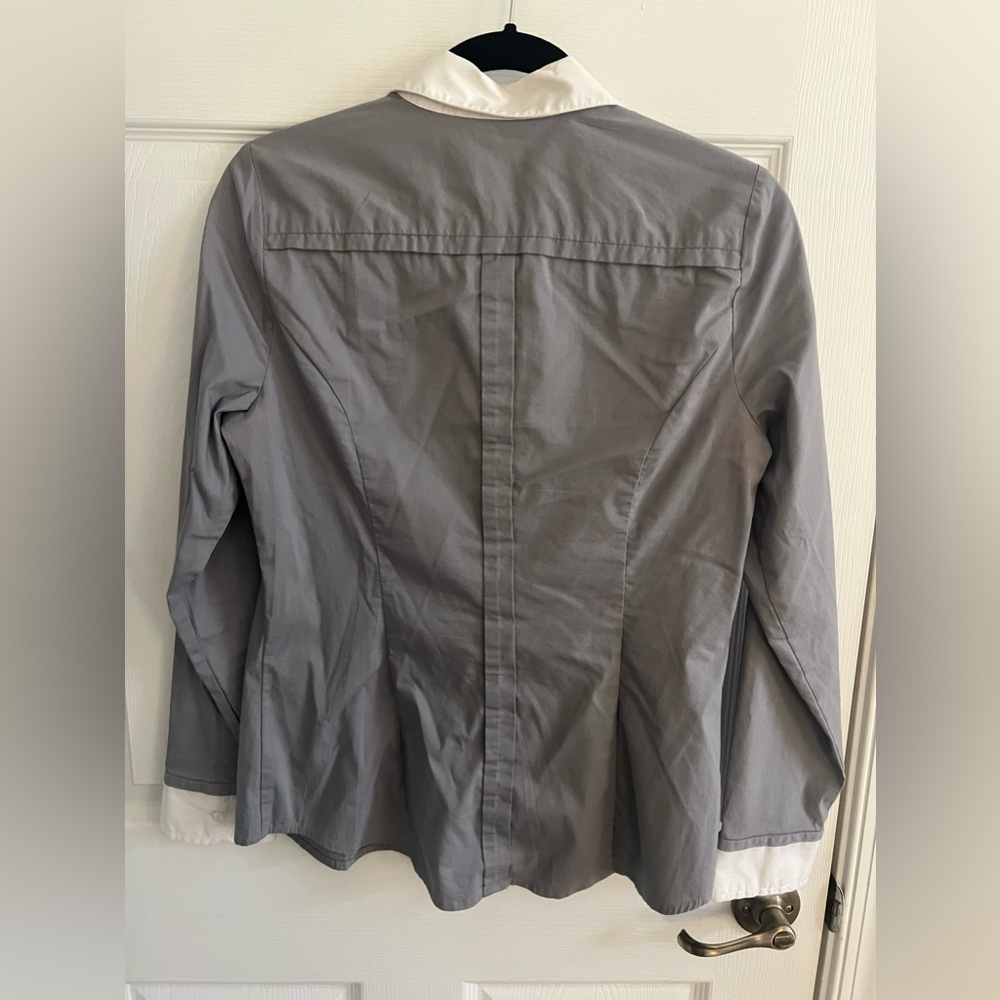 Express Essential Grey White Button Down Shirt Si… - image 5